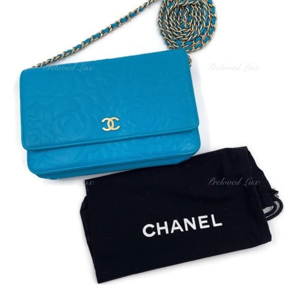 Authentic CHANEL Lambskin Camelia Wallet-on-the-chain WOC Crossbody Flap Bag - Picture 3 of 17